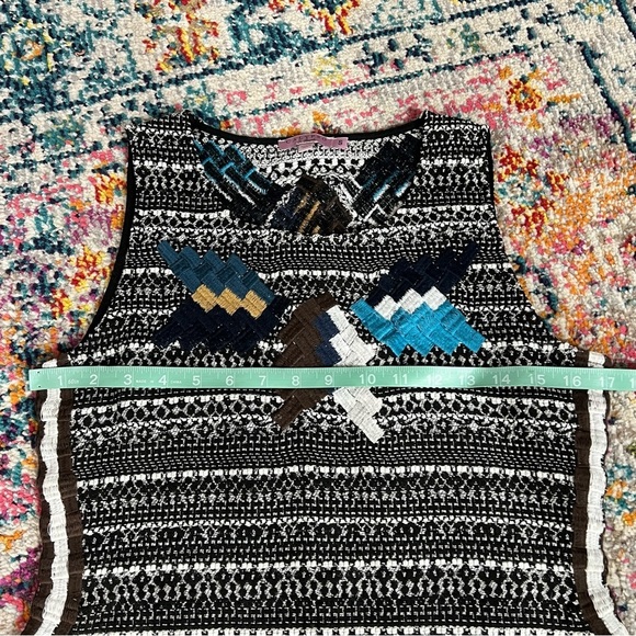 CALYPSO ST. BARTH - Tweed Embroidered Boho Tunic Size Small - Picture 13 of 15